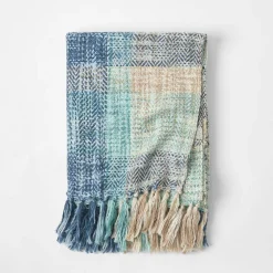 Peru Check Throw - Blue Multi