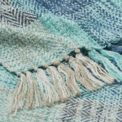 Peru Check Throw - Blue Multi