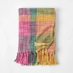 Peru Check Throw - Blue Multi