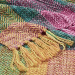 Peru Check Throw - Blue Multi