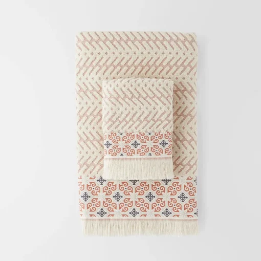 Pia Towel - Oat/Clay