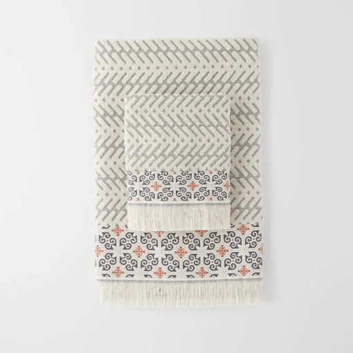 Pia Towel - Oat/Clay