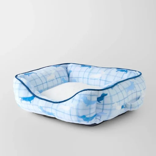 Plush Pet Bed - Charlie/Blue