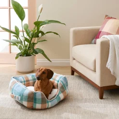 Plush Pet Bed - Hemsley/Blue