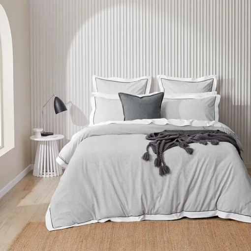 Portofino Quilt Cover - Grey
