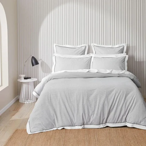 Portofino Quilt Cover - Grey