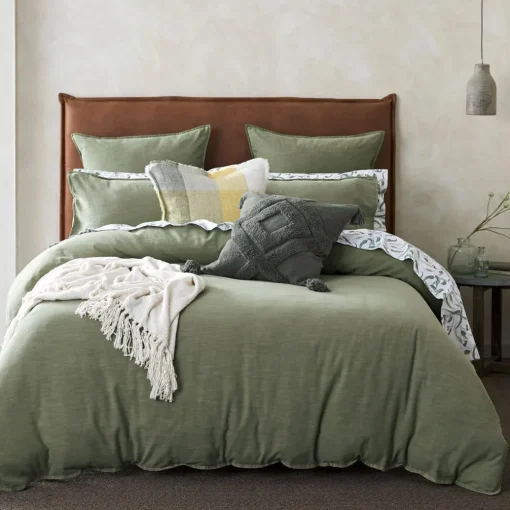 Preston Quilt Cover - Sage