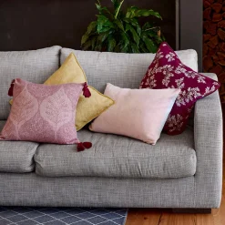 Prue Velvet Cushion - Indigo
