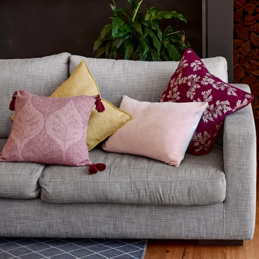 Prue Velvet Cushion - Indigo