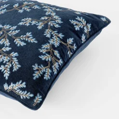 Prue Velvet Cushion - Indigo