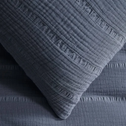 Ramsay Quilt Cover - Slate Blue
