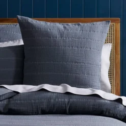 Ramsay Quilt Cover - Slate Blue