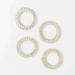 Rattan Napkin Rings Set