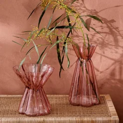 Remy Fluted Glass Vase Squat