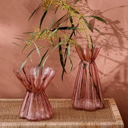 Remy Fluted Glass Vase Squat
