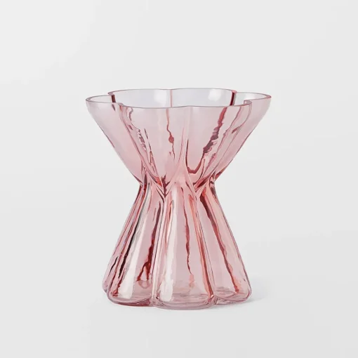 Remy Fluted Glass Vase Squat