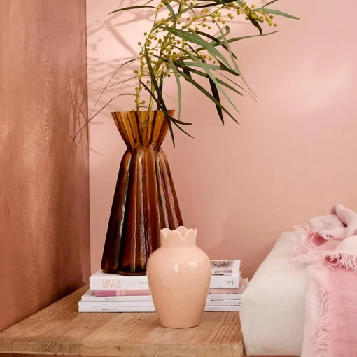 Remy Fluted Glass Vase Tall