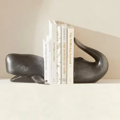 Resin Whale Bookends Set Of 2