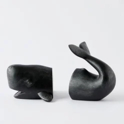 Resin Whale Bookends Set Of 2