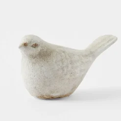 Resting Bird Sculpture - Antique White