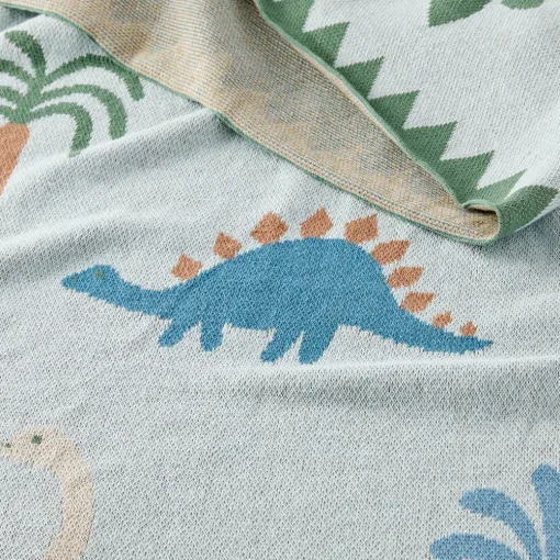 Rex Dinosaur Knitted Throw