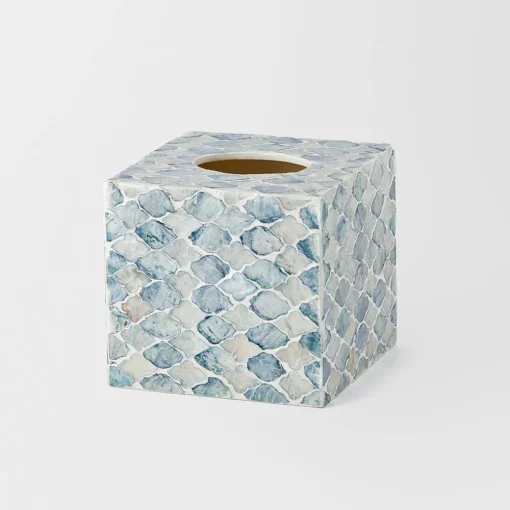 Rhodes Inlay Tissue Box Cover Square