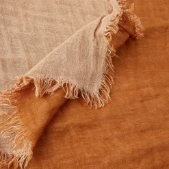 Rhodes Linen Throw - Rose Pink