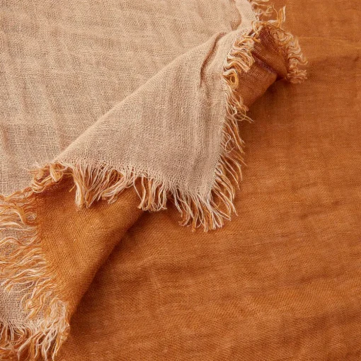 Rhodes Linen Throw - Rose Pink