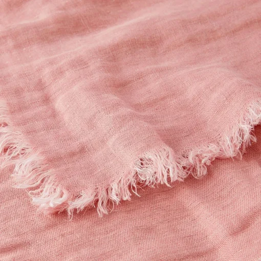 Rhodes Linen Throw - Rose Pink
