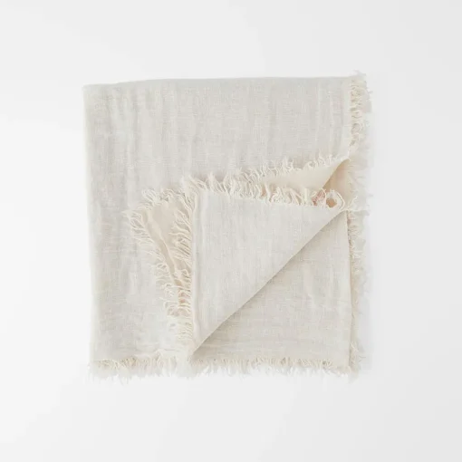 Rhodes Linen Throw - Rose Pink