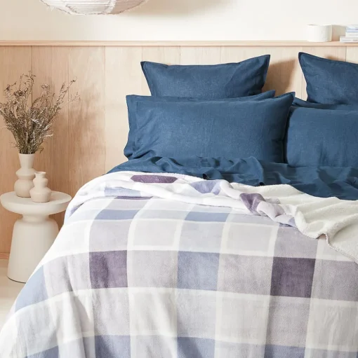 Roman Check Sherpa Blanket
