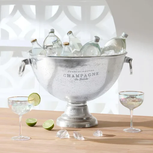 Round Champagne Bucket - Pewter