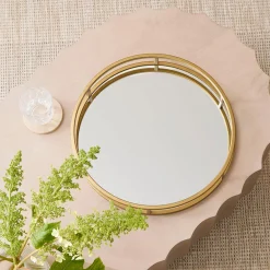 Round Tray With Mirror