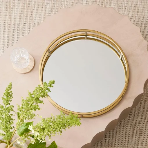 Round Tray With Mirror