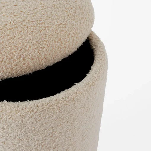 Rylie Storage Stool - Cream
