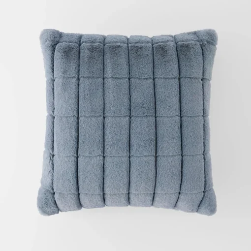 Sable Faux Fur Cushion - Dove Grey