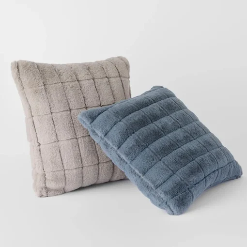 Sable Faux Fur Cushion - Dove Grey