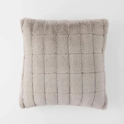 Sable Faux Fur Cushion - Dove Grey