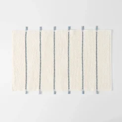 Sami Bath Mat - Natural/Olive Green