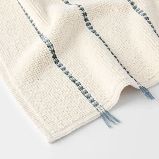 Sami Bath Mat - Natural/Olive Green