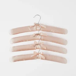 Satin Coat Hangers Set Of 4