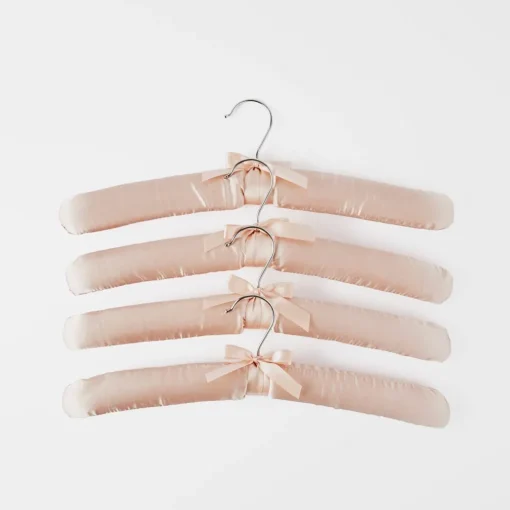 Satin Coat Hangers Set Of 4