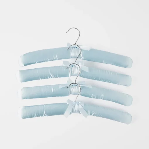 Satin Coat Hangers Set Of 4