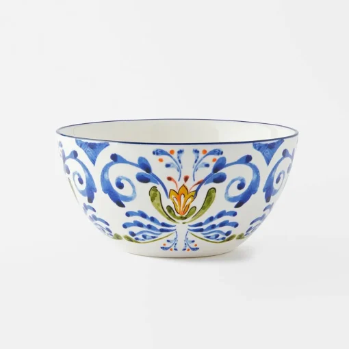 Savona Breakfast Bowl - Blue/Yellow