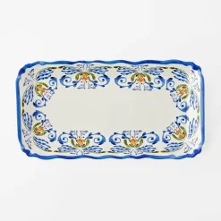 Savona Rectangle Platter - Blue/Yellow