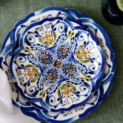 Savona Side Plate - Blue/Yellow