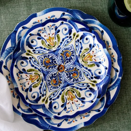Savona Side Plate - Blue/Yellow