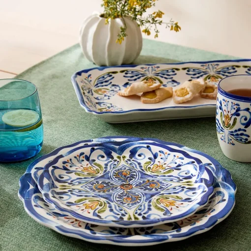 Savona Side Plate - Blue/Yellow