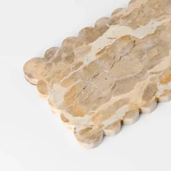 Scallop Marble Tray Rectangle