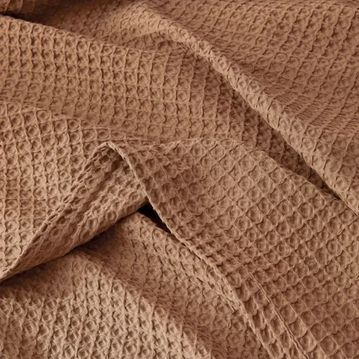 Sebastian Waffle Blanket - Olive Green